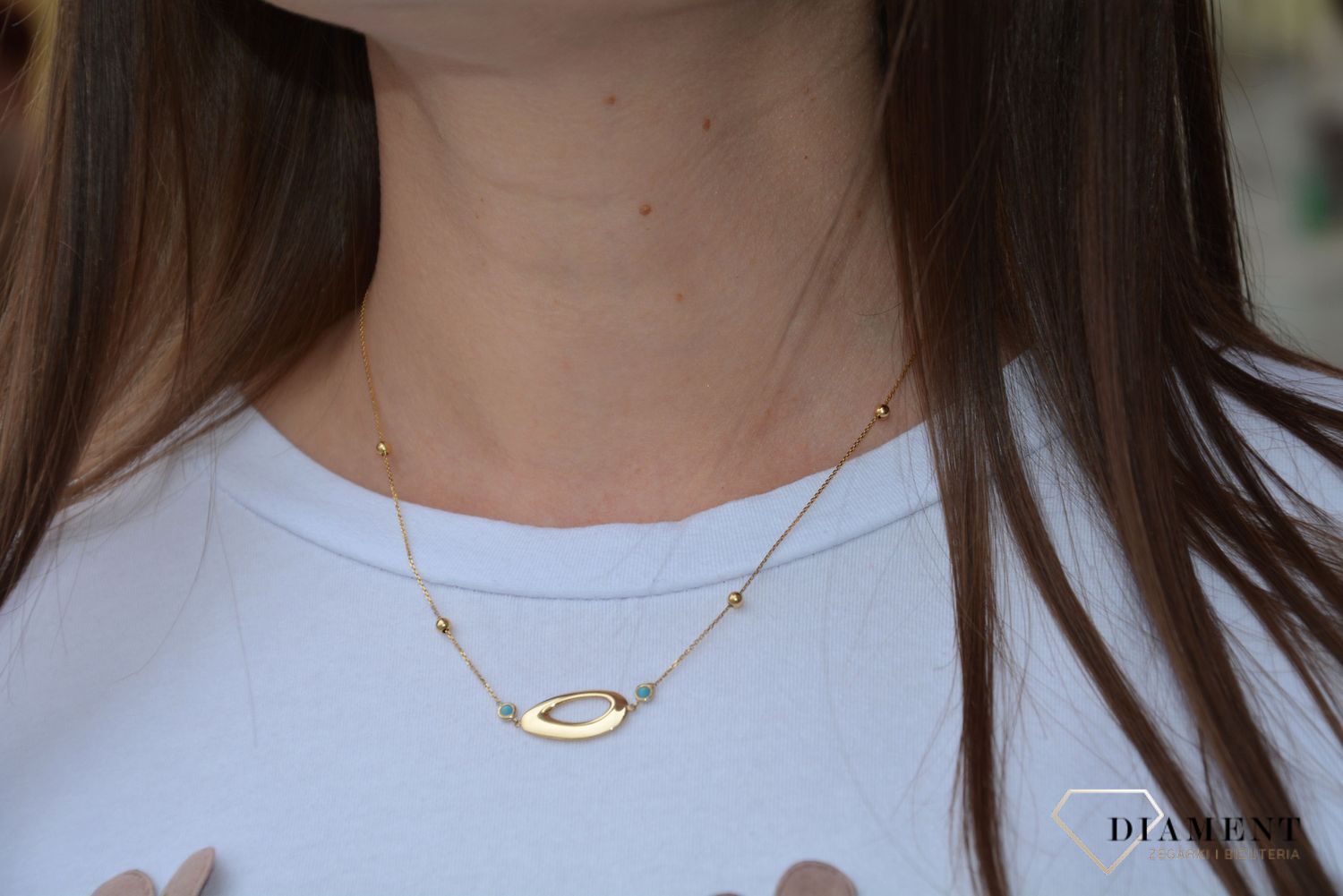 Złoty naszyjnik DALL'ACQUA GOLD łańcuszkowy COZ88.jpg